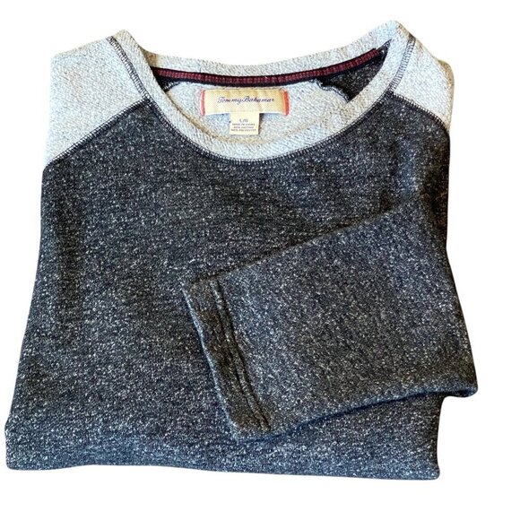 Tommy Bahama Men’s Crew Neck Sweater Navy/Gray Sz L. #344G - Picture 1 of 7